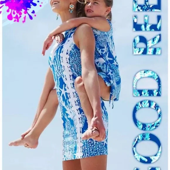 Lilly Pulitzer NWT Ember Shift Brewster Blue Good Reef 🦄 GRAIL! Size 4 - Picture 13 of 16